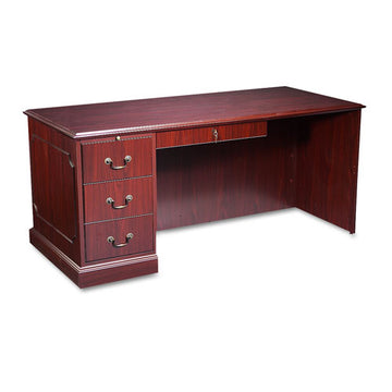 HON® 94000 Series "l" Workstation Desk For Return On Right, 66" X 30" X 29.5", Mahogany freeshipping - TVN Wholesale